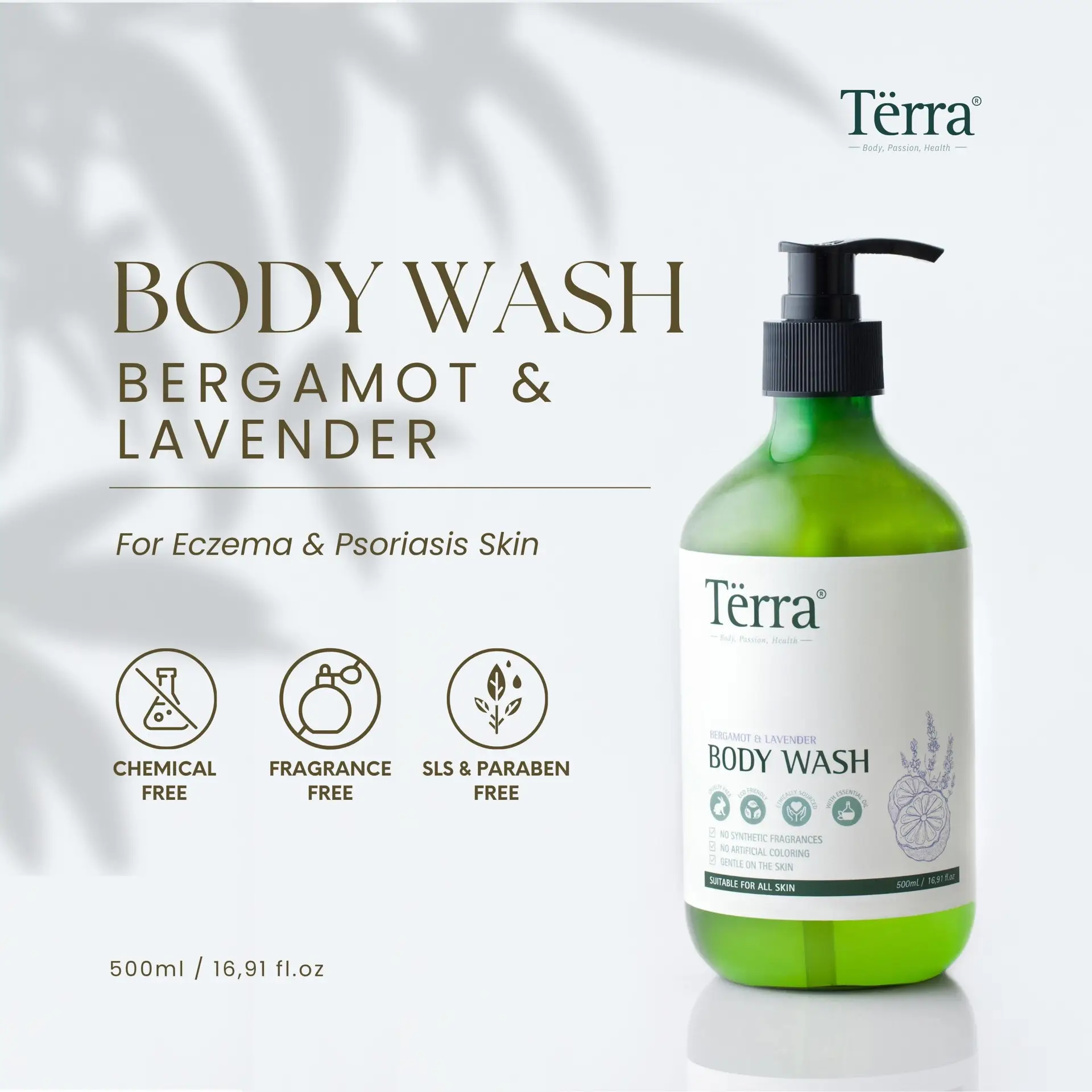 Terra Bodywash Bergamot & Lavender Castile Soap