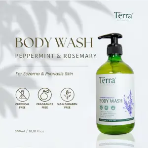 Terra Body Wash Peppermint & Rosemary Castile Soap